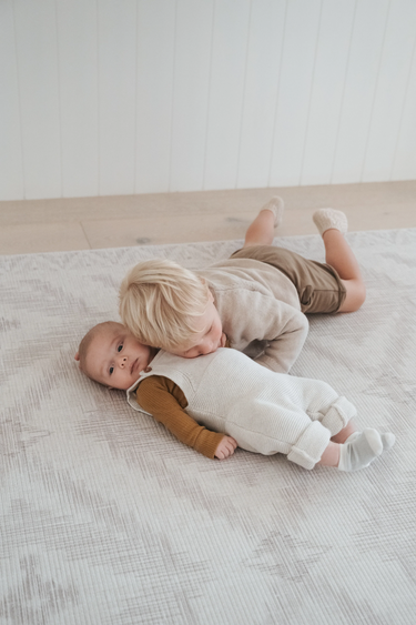 Aztec Ivory Kids Padded Play Mat - Round